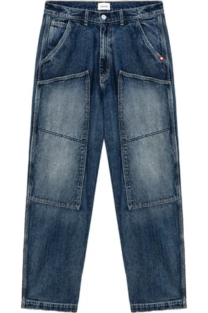 AMISH Straight Jeans, male, , W28, Super Knee Denim Jeans