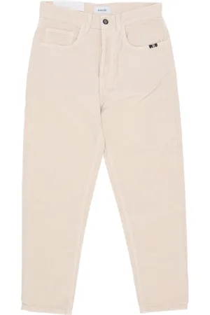 AMISH Corduroy Velvet Mens Trousers Coconut
