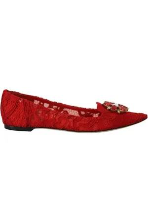Dolce & Gabbana Ballerinas, female, , 4 1/2 UK, Crystal Embellished Pointed Toe Flats