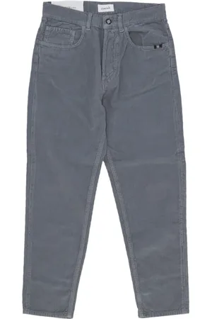 AMISH Straight Trousers, male, , W30, Velvet Work Trousers Anthracite