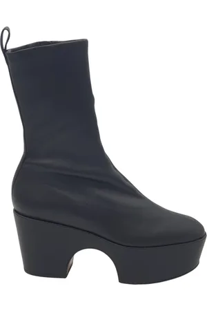 Robert clergerie Wedge ankle boots shops stretch Suede black 5 B