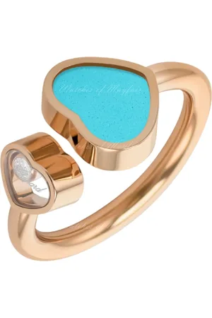 Chopard Rings, female, , ONE SIZE, Happy Hearts Rose Gold Turquoise Ring