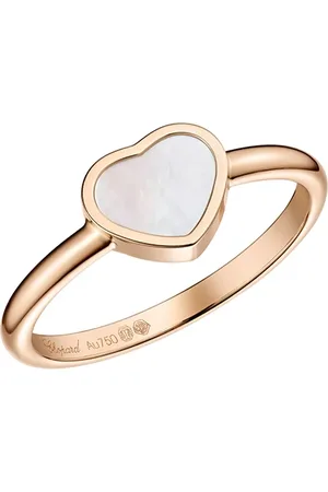 Chopard My Happy Hearts Rose Gold Mother-of-Pearl Ring Size 53 82A086-5310