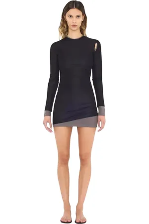 CHRISTOPHER ESBER Layered Dress Mini Fitted Long Sleeve