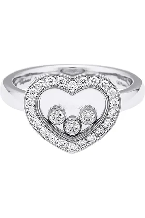 Chopard Rings, female, , ONE SIZE, White Gold Diamond Ring with Happy Diamonds