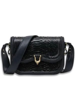 CLARIS VIROT Cross Body Bags, female, , ONE SIZE, Python Shoulder Bag with Gold Hardware