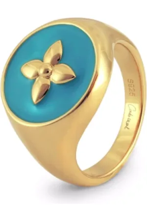 cabirol joaillerie Rings, female, , 52 MM, Turquoise Enamel Signet Ring
