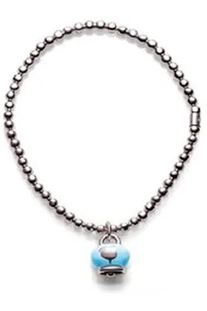 CHANTECLER Necklaces, female, , M, Bell-shaped Silver and Turquoise Enamel Bracelet