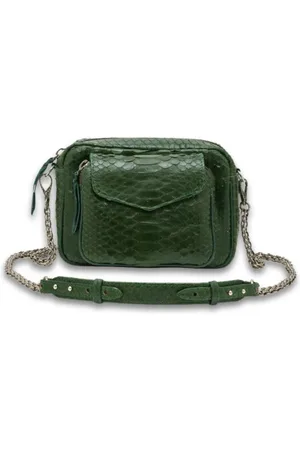 CLARIS VIROT Python Shoulder Bag Bronze
