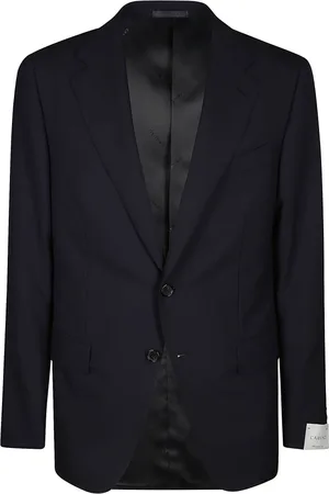 CARUSO Single Breasted Suits, male, , M, Dark Suit with Jacket and Pockets