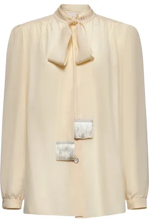 VALENTINO Silk Ivory Blouse with Scarf