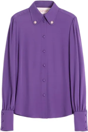 VALENTINO GARAVANI Silk Shirt with Daisy Detail