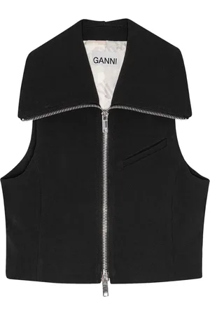 Ganni Vests, female, , S, Sleeveless Zip Jumper
