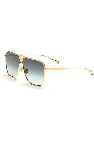 VALENTINO Chic 18K Gold Shield Sunglasses