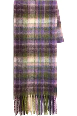 Woolrich Winter Scarves, female, , ONE SIZE, Checkered Mohair Wool Scarf
