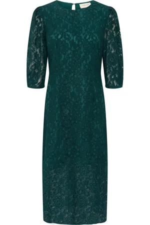 Cream Elegant Lace Dress Sea Moss