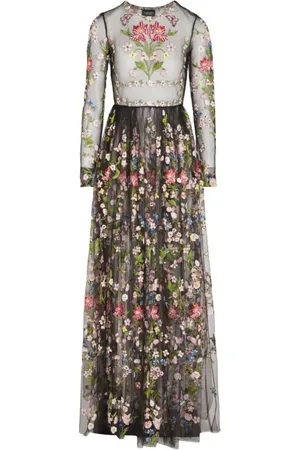 Giambattista Valli Black Multi Dress, Length 120 cm