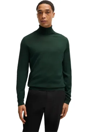 HUGO BOSS Turtlenecks, male, , S, Merino Wool Turtleneck Jumper