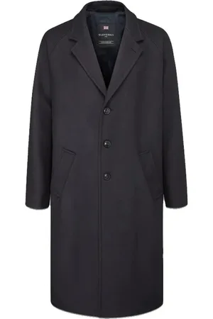 Gloverall Classic Chesterfield Overcoat in Navy