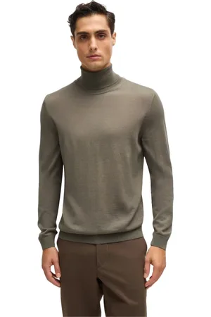 HUGO BOSS Turtlenecks, male, , XL, Merino Wool Turtleneck Jumper