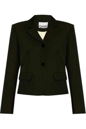 Ganni Blazers, female, , M, Blazer with Open Lapels