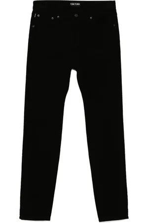 Tom Ford Cotton Jeans with Leather Logo