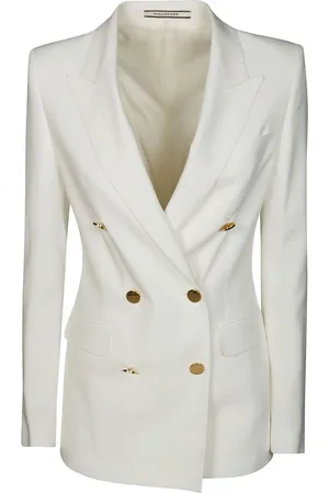 TAGLIATORE Blazers, female, , M, Double-Breasted Viscose Textured Jacket