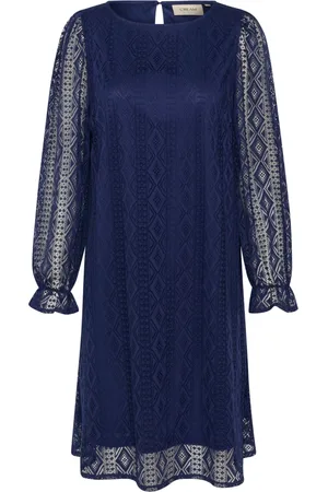 Cream Short Dresses, female, , S, Ocean Cavern Embroidered Dress