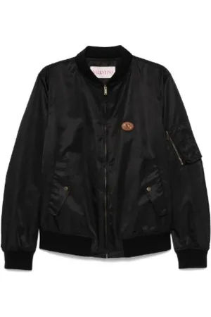 VALENTINO Bomber Jackets, male, , L, Bomber Jacket Ribbed Hem