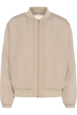 Cream Bomber Jackets, female, , 3XL, Silver Mink Bomber Jacket
