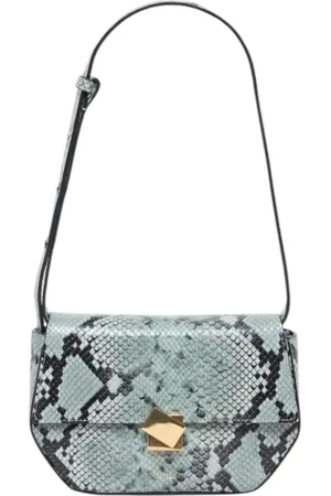 Closed Shoulder Bags, female, , ONE SIZE, Snake-Effect Leather Shoulder Bag