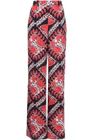 VALENTINO Wide Trousers, female, , S, Archive Manifesto straight-leg trousers