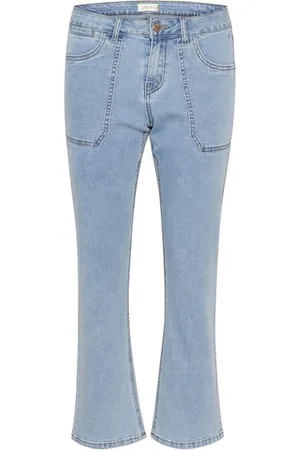 Cream Boot-cut Jeans, female, , W29, Bootcut Jeans Medium Denim Tobac