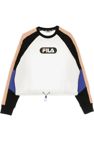 Fila Sweatshirts, female, , M, Color Block Cropped Crewneck Sweatshirt