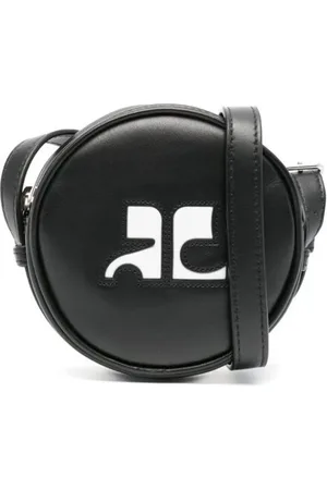 Courrèges Leather Circle Motif Shoulder Bag