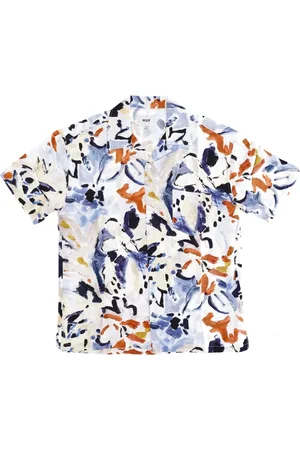 Huf Shirts, female, , XS, Off White Short Sleeve Woven Top