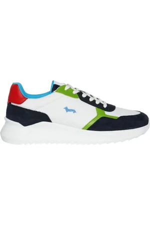 HARMONT&BLAINE Shoe MAN Suede - TEX Fabric Blue - White - 45