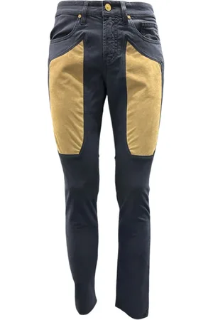 Jeckerson Slim Fit Jeans with Alcantara Patches