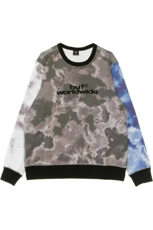 Huf Sweatshirts, male, , M, Black Crewneck Sweatshirt for Men