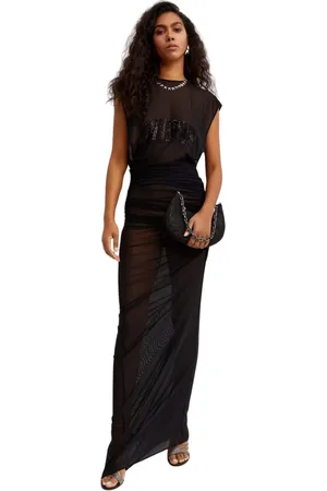 Jean Paul Gaultier Party Dresses, female, , M, Sequin Logo Maxi Dress