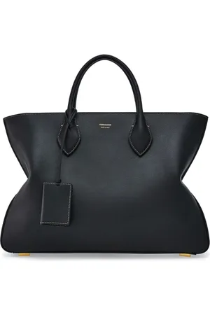Salvatore Ferragamo Leather Logo Print Luggage Bag