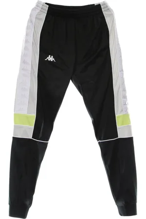 Kappa Sweatpants, male, , M, Slim Tracksuit Trousers /Grey/Lime/White