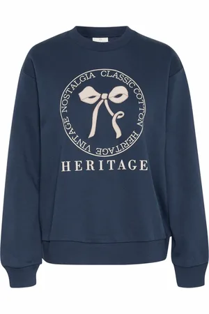 Kaffe Sweatshirts, female, , 2XL, Midnight Marine Sweatshirt with Front Print