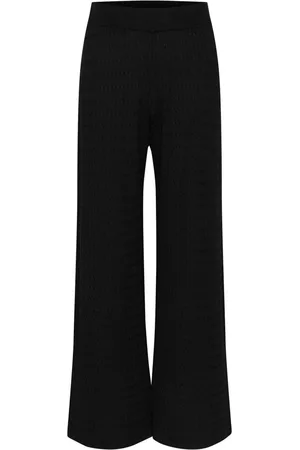 Kaffe Wide Trousers, female, , S, Knitted Trousers Deep High Waist