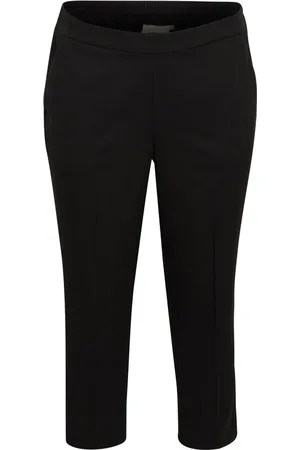 Kaffe Cropped Trousers, female, , 5XL, Cropped Trousers with Elastic Waist