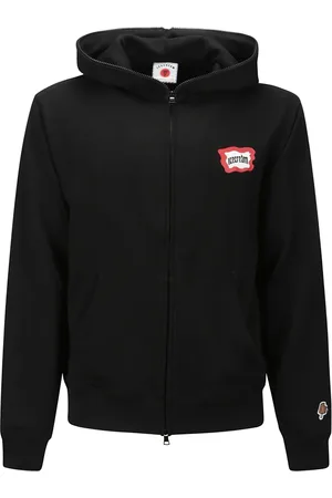 ICECREAM Zip-throughs, male, , L, Hooded Zip Sweatshirt with Logo Print