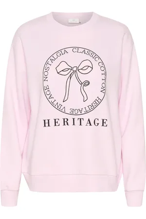 Kaffe Printed Sweatshirt with Round Neck