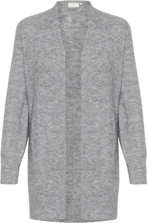 Kaffe Grey Melange Knit Cardigan