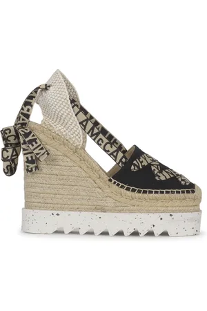 Stella McCartney Wedges, female, , 7 UK, Canvas Flat Shoes Gaia Model