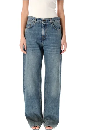 haikure Straight Jeans, female, , W29, Oil Wide Leg Denim Jeans